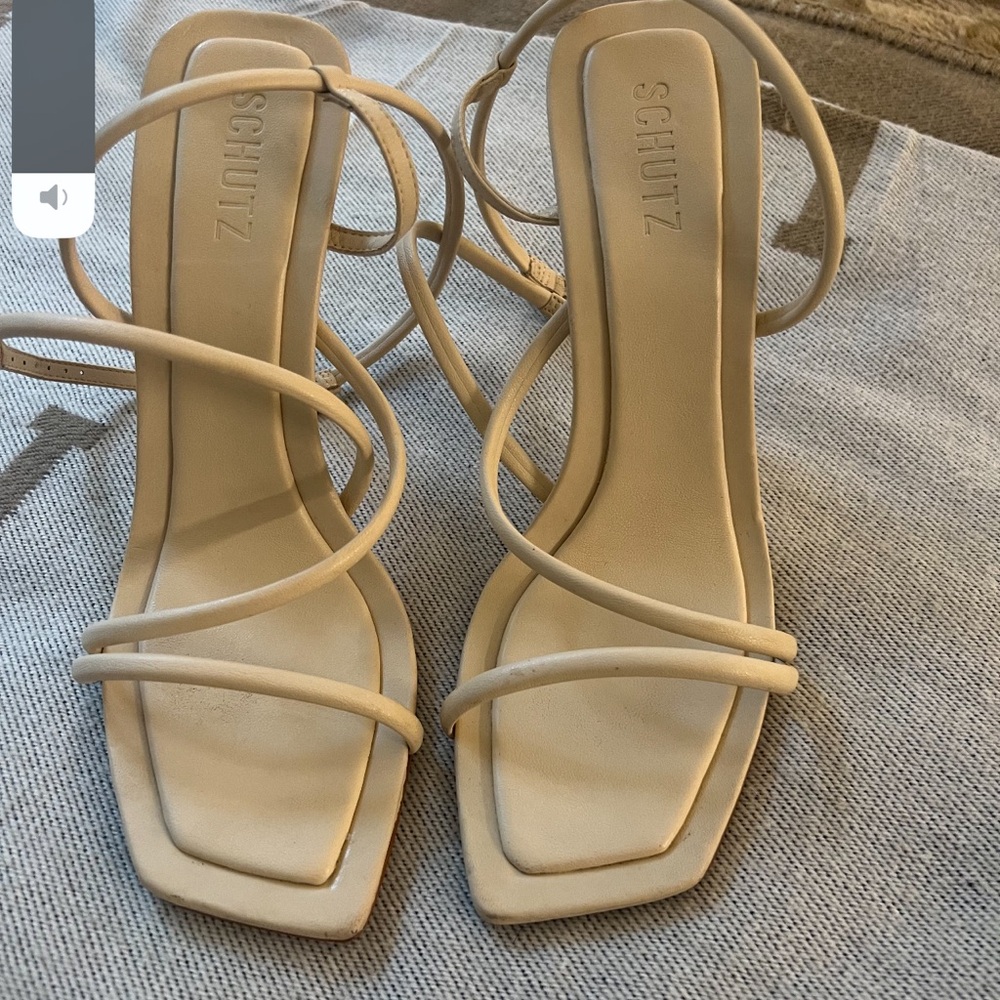 Schutz Women's Cream Strappy Sandals - Picture 2 of 4